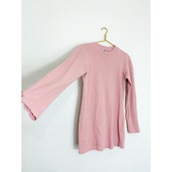 Cotton Citizen Tokyo Long Sleeve Mini Dress Size Small Pink Lightweight Preppy - Picture 10 of 12